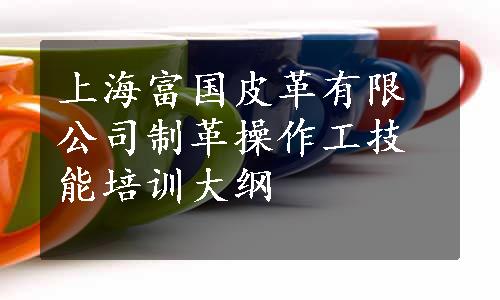 上海富国皮革有限公司制革操作工技能培训大纲