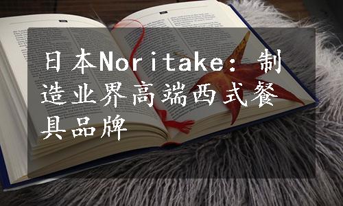 日本Noritake：制造业界高端西式餐具品牌