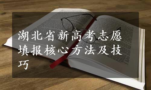 湖北省新高考志愿填报核心方法及技巧