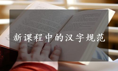 新课程中的汉字规范