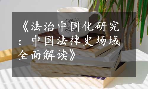 《法治中国化研究：中国法律史场域全面解读》
