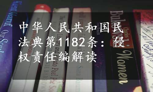 中华人民共和国民法典第1182条：侵权责任编解读