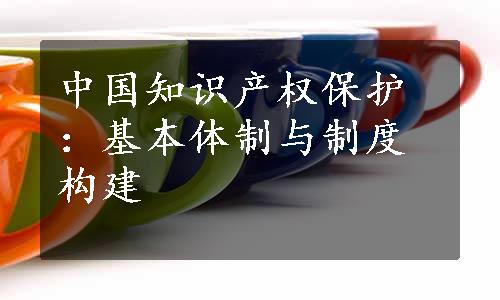 中国知识产权保护：基本体制与制度构建