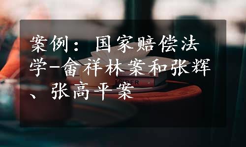 案例：国家赔偿法学-畲祥林案和张辉、张高平案