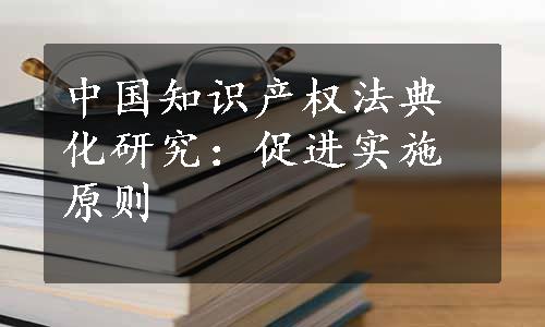 中国知识产权法典化研究：促进实施原则