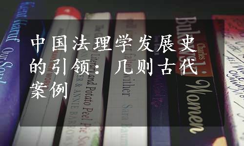 中国法理学发展史的引领：几则古代案例