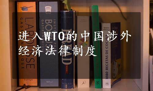 进入WTO的中国涉外经济法律制度