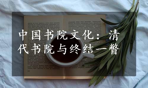 中国书院文化：清代书院与终结一瞥