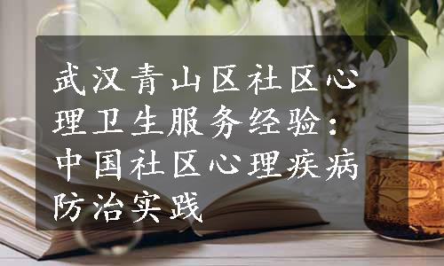 武汉青山区社区心理卫生服务经验：中国社区心理疾病防治实践